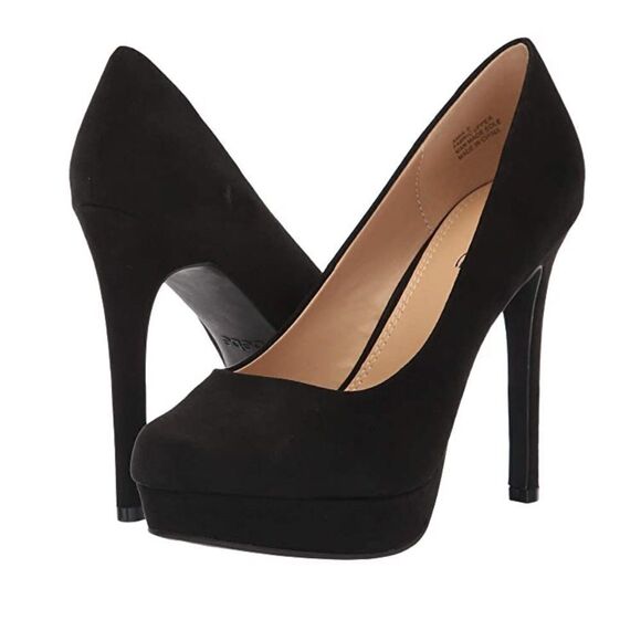 BEBE like new Black faux suede black heels - Picture 2 of 12